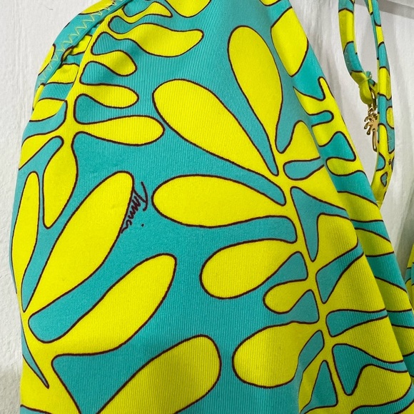 Trina Turk Trellis Twist Plunge One Piece Swimsuit Size 10 - Picture 15 of 16